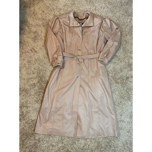 London Fog women's 10 regular tan long trench coat removable lining winter